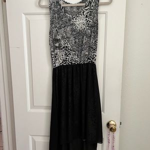 Dress with animal print top